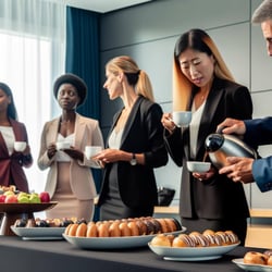 buffet coffee break during a business seminar buffet coffee break during a business seminar