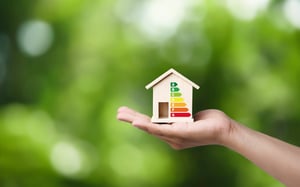 House energy efficiency, energy efficient rating class concept