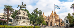 San Martin Square and Cordoba Cathedral - Cordoba, Argentina