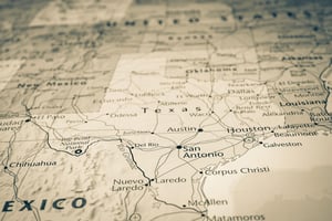 Texas auf der Landkarte