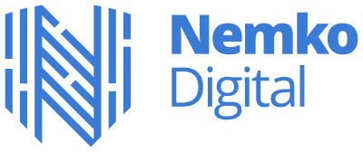 Nemko Digital - blue logo horizontal - 400x168